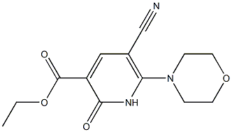 5-Cyano-6-morpholino-1,2-dihydro-2-oxopyridine-3-carboxylic acid ethyl ester 结构式