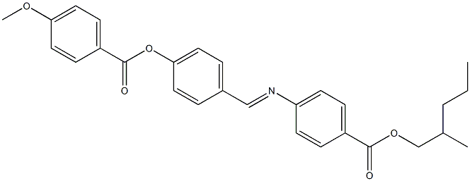 4-[4-(4-Methoxybenzoyloxy)benzylideneamino]benzoic acid (2-methylpentyl) ester 结构式