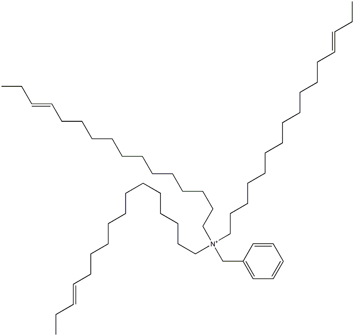 Tri(13-hexadecenyl)benzylaminium 结构式