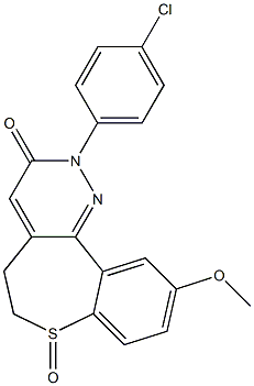 10-Methoxy-2-(4-chlorophenyl)-5,6-dihydro[1]benzothiepino[5,4-c]pyridazin-3(2H)-one 7-oxide 结构式