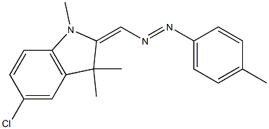 5-Chloro-1,3,3-trimethyl-2-(4-methylphenylazomethylene)indoline 结构式