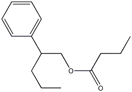 Butanoic acid 2-phenylpentyl ester 结构式