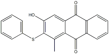 3-Hydroxy-1-methyl-2-phenylthioanthraquinone 结构式