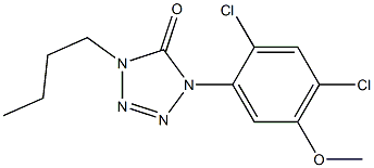 1-(2,4-Dichloro-5-methoxyphenyl)-4-butyl-1H-tetrazol-5(4H)-one 结构式