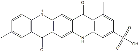 5,7,12,14-Tetrahydro-1,9-dimethyl-7,14-dioxoquino[2,3-b]acridine-3-sulfonic acid 结构式