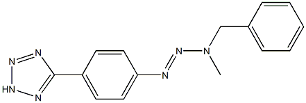 5-[4-(3-Benzyl-3-methyl-1-triazeno)phenyl]-2H-tetrazole 结构式