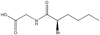 (+)-N-[(R)-2-Bromohexanoyl]glycine 结构式