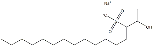 2-Hydroxyhexadecane-3-sulfonic acid sodium salt 结构式