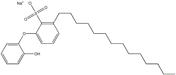 2'-Hydroxy-3-tetradecyl[oxybisbenzene]-2-sulfonic acid sodium salt 结构式