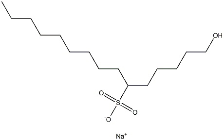 1-Hydroxypentadecane-6-sulfonic acid sodium salt 结构式