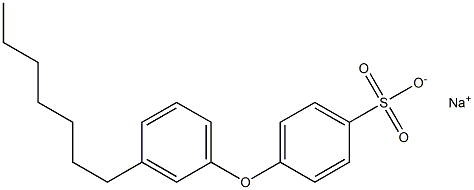 4-(3-Heptylphenoxy)benzenesulfonic acid sodium salt 结构式