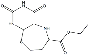 Decahydro-2,4-dioxopyrimido[4,5-b][1,4]thiazepine-6-carboxylic acid ethyl ester 结构式