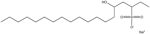 5-Hydroxynonadecane-3-sulfonic acid sodium salt 结构式