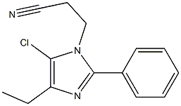 5-Chloro-1-(2-cyanoethyl)-4-ethyl-2-phenyl-1H-imidazole 结构式