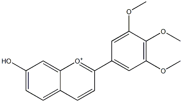 3',4',5'-Trimethoxy-7-hydroxyflavylium 结构式