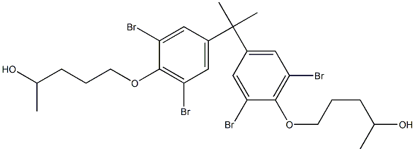 5,5'-[Isopropylidenebis(2,6-dibromo-4,1-phenyleneoxy)]bis(2-pentanol) 结构式