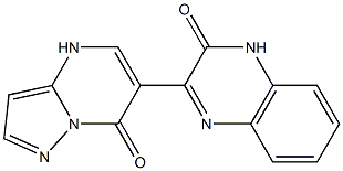 6-[(3-Oxo-3,4-dihydroquinoxalin)-2-yl]pyrazolo[1,5-a]pyrimidin-7(4H)-one 结构式