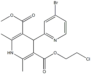 4-(4-Bromopyridin-2-yl)-1,4-dihydro-2,6-dimethylpyridine-3,5-dicarboxylic acid 3-methyl 5-(2-chloroethyl) ester 结构式