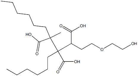 Butane-1,2,3-tricarboxylic acid 1-[2-(2-hydroxyethoxy)ethyl]2,3-dihexyl ester 结构式