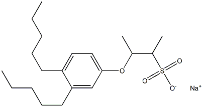 3-(3,4-Dipentylphenoxy)butane-2-sulfonic acid sodium salt 结构式