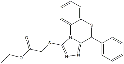 [(4-Phenyl-4H-[1,2,4]triazolo[3,4-c][1,4]benzothiazin-1-yl)thio]acetic acid ethyl ester 结构式