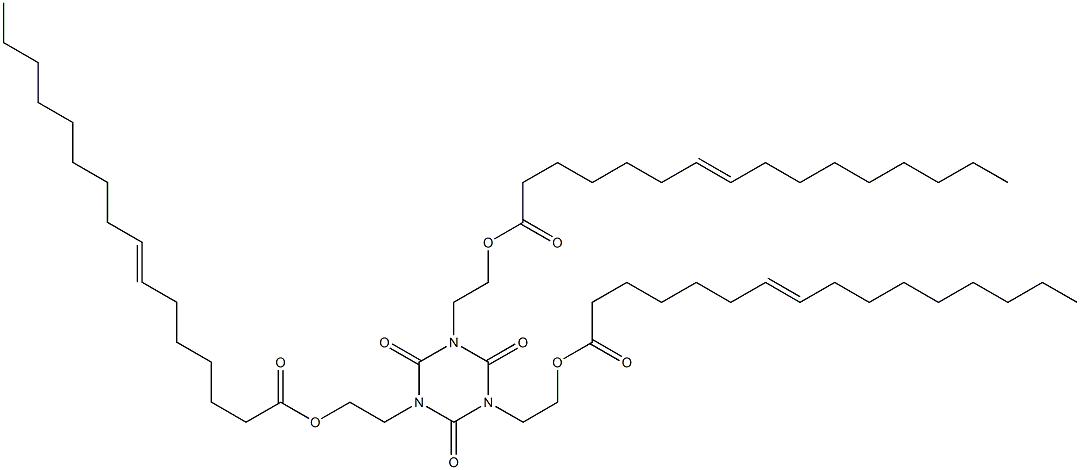 1,3,5-Tris[2-(7-hexadecenoyloxy)ethyl]hexahydro-1,3,5-triazine-2,4,6-trione 结构式