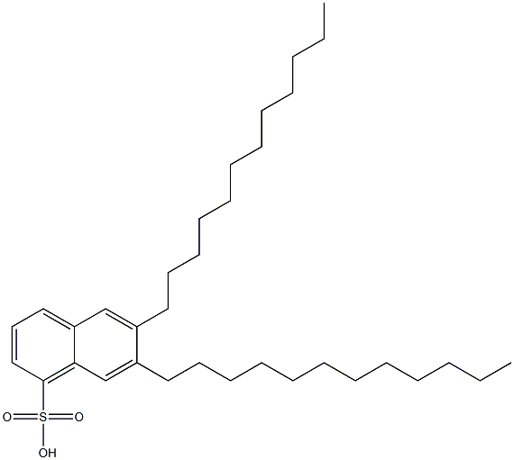 6,7-Didodecyl-1-naphthalenesulfonic acid 结构式