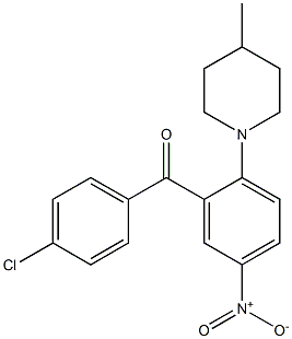 4'-Chloro-5-nitro-2-(4-methyl-1-piperidinyl)benzophenone 结构式