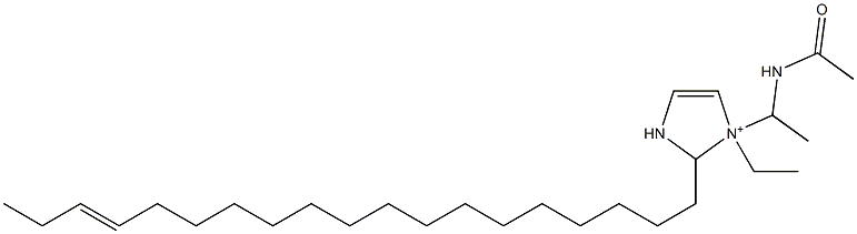 1-[1-(Acetylamino)ethyl]-1-ethyl-2-(16-nonadecenyl)-4-imidazoline-1-ium 结构式