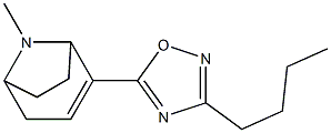 3-Butyl-5-(8-methyl-8-azabicyclo[3.2.1]oct-2-en-2-yl)-1,2,4-oxadiazole 结构式