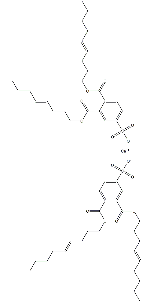 Bis[3,4-di(4-nonenyloxycarbonyl)benzenesulfonic acid]calcium salt 结构式
