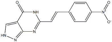 6-(p-Nitrostyryl)-2H-pyrazolo[3,4-d]pyrimidin-4(5H)-one 结构式