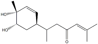 (1R,2R,5R)-2-Methyl-5-[(1S)-1,5-dimethyl-3-oxo-4-hexen-1-yl]-3-cyclohexene-1,2-diol 结构式