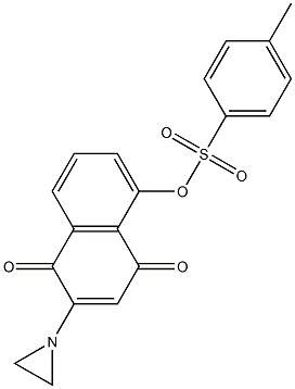 2-(1-Aziridinyl)-5-(4-methylphenylsulfonyloxy)-1,4-naphthoquinone 结构式