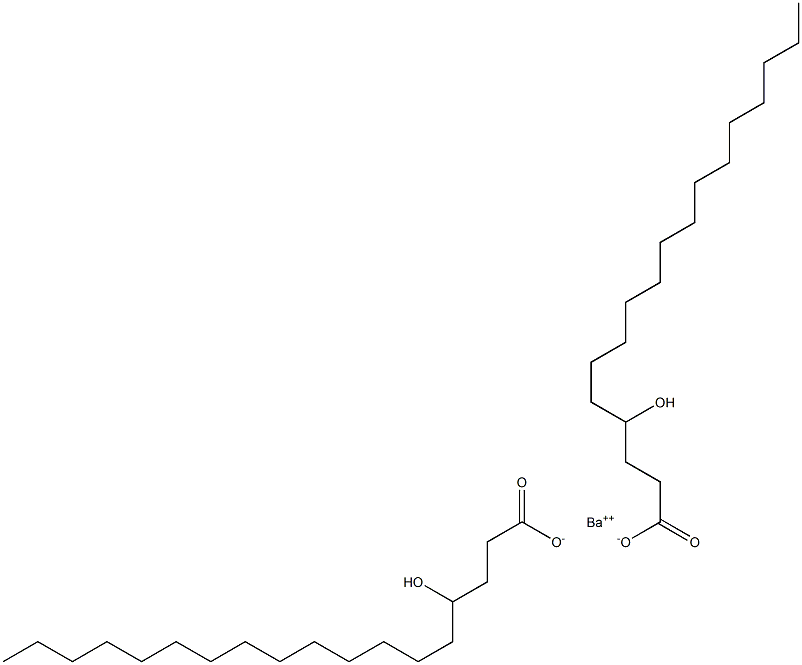 Bis(4-hydroxyoctadecanoic acid)barium salt 结构式