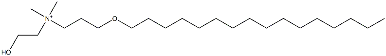 N-(2-Hydroxyethyl)-N,N-dimethyl-3-hexadecyloxypropan-1-aminium 结构式