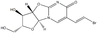 (2R,3R,3aS,9aS)-2,3,3a,9a-Tetrahydro-3-hydroxy-2-(hydroxymethyl)-7-[(E)-2-bromovinyl]-6H-furo[2',3':4,5]oxazolo[3,2-a]pyrimidin-6-one 结构式