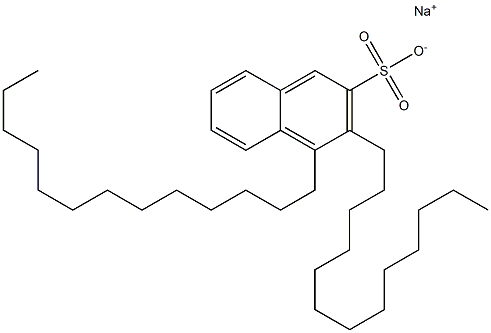 3,4-Ditridecyl-2-naphthalenesulfonic acid sodium salt 结构式