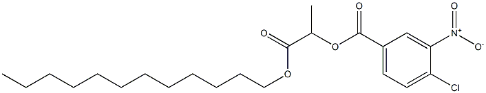 4-Chloro-3-nitrobenzoic acid 1-(dodecyloxycarbonyl)ethyl ester 结构式