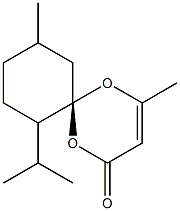 (6R)-7-Isopropyl-2,10-dimethyl-1,5-dioxaspiro[5.5]undec-2-en-4-one 结构式