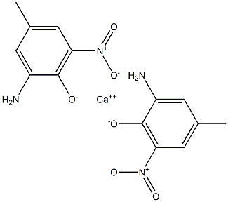 Calcium bis(2-amino-4-methyl-6-nitrophenolate) 结构式