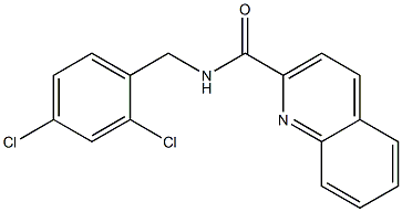 N-(2,4-Dichlorobenzyl)quinoline-2-carboxamide 结构式