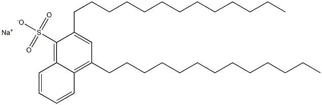 2,4-Ditridecyl-1-naphthalenesulfonic acid sodium salt 结构式