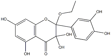 2-Ethoxy-3,3,3',4',5,7-hexahydroxyflavanone 结构式