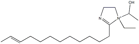 2-(10-Dodecenyl)-1-ethyl-1-(1-hydroxyethyl)-2-imidazoline-1-ium 结构式