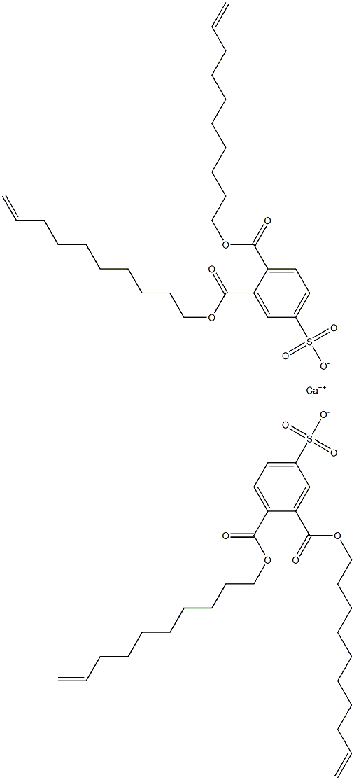 Bis[3,4-di(9-decenyloxycarbonyl)benzenesulfonic acid]calcium salt 结构式