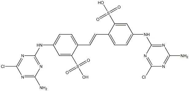 4,4'-Bis(4-amino-6-chloro-1,3,5-triazin-2-ylamino)-2,2'-stilbenedisulfonic acid 结构式