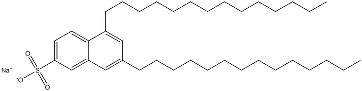 5,7-Ditetradecyl-2-naphthalenesulfonic acid sodium salt 结构式