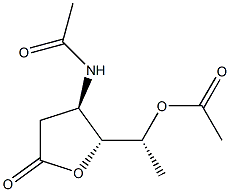 (4R,5R)-4-(Acetylamino)-5-[(R)-1-acetoxyethyl]-4,5-dihydrofuran-2(3H)-one 结构式