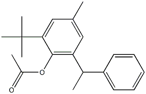 2-(1,1-Dimethylethyl)-4-methyl-6-(1-phenylethyl)phenol acetate 结构式